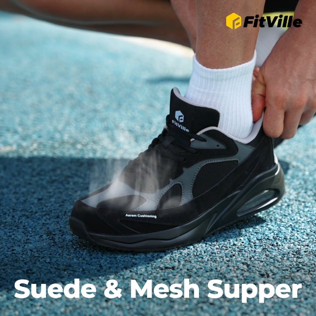 FitVille Extra Wide Walking Shoes for Men Wide Width Air